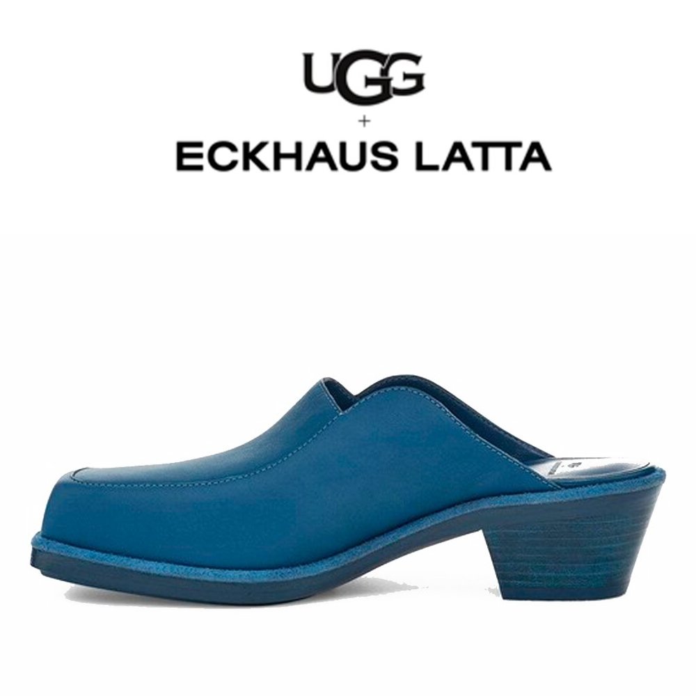 UGG + Eckhaus Latta Block Heel Cowboy Mule in Moroccan Blue 6 - Picture 2 of 16